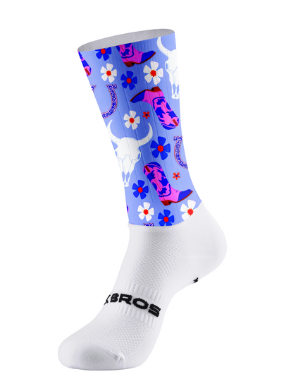 ROCKBROS Cycling Socks - Western Retro Cowboy Boots Pattern