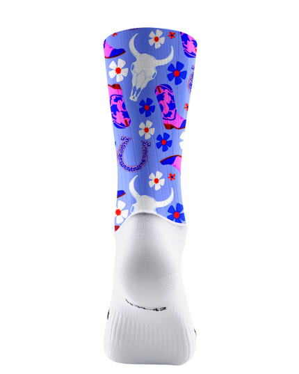 ROCKBROS Cycling Socks - Western Retro Cowboy Boots Pattern