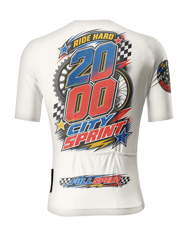 ROCKBROS Men's City Sprint Retro Graphic Short Sleeve Cycling Jersey