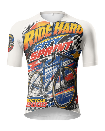 ROCKBROS Men's City Sprint Retro Graphic Short Sleeve Cycling Jersey