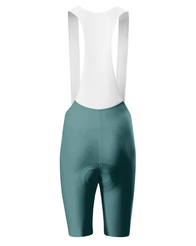 ROCKBROS Women's Solid Teal White Strap Cycling Bib Shorts