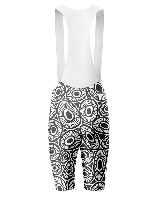 ROCKBROS Women's Monochrome Circle Padded Cycling Bib Shorts