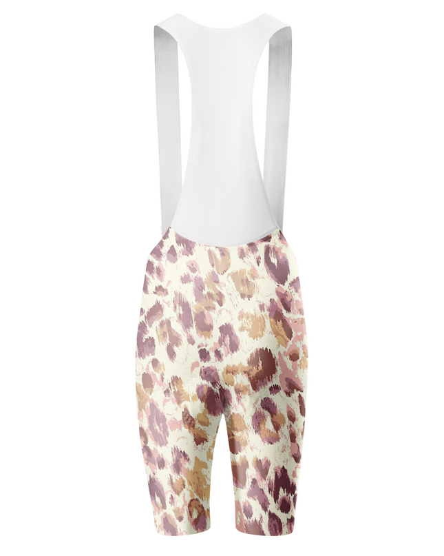 ROCKBROS Women's Soft Watercolor Leopard Print Short Sleeve Cycling Set