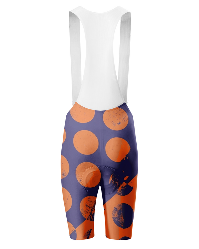ROCKBROS Women's Bold Orange & Navy Distressed Polka Dot Cycling Set