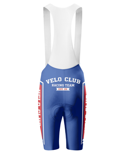 ROCKBROS Men's Velo Club Racing Team VC Graphic White Strap Cycling Bib Shorts