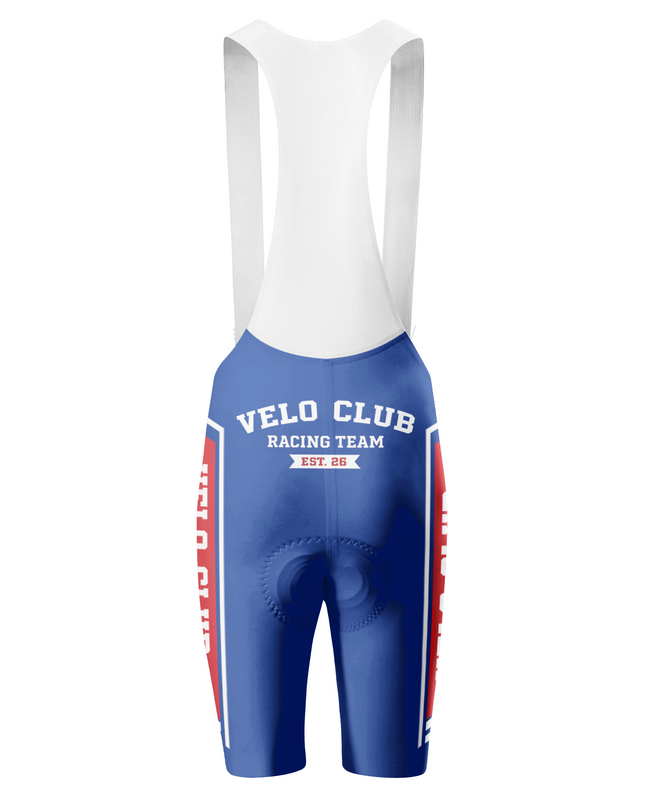 ROCKBROS Men's Velo Club Racing Team VC Graphic White Strap Cycling Bib Shorts