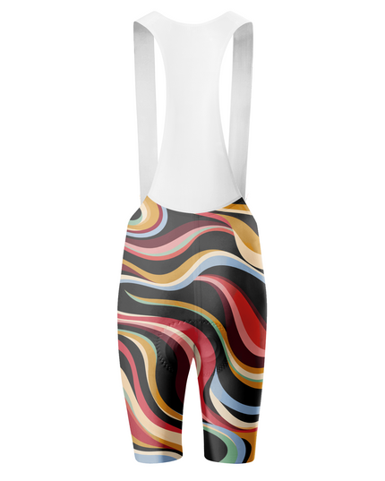 ROCKBROS Women's Retro Wave Padded Cycling Bib Shorts