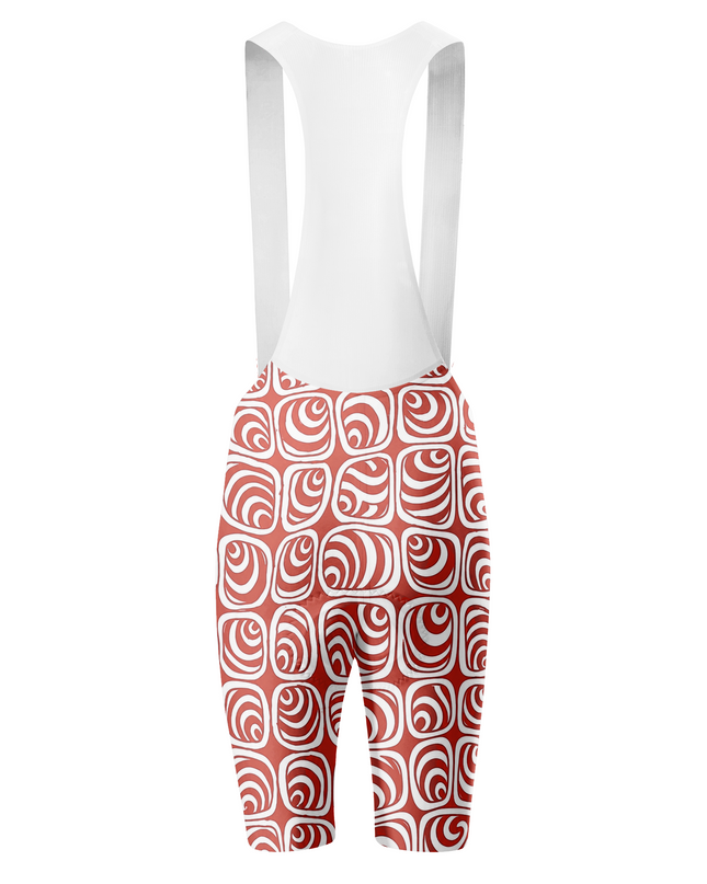 ROCKBROS Women's Retro Swirl Padded Cycling Bib Shorts