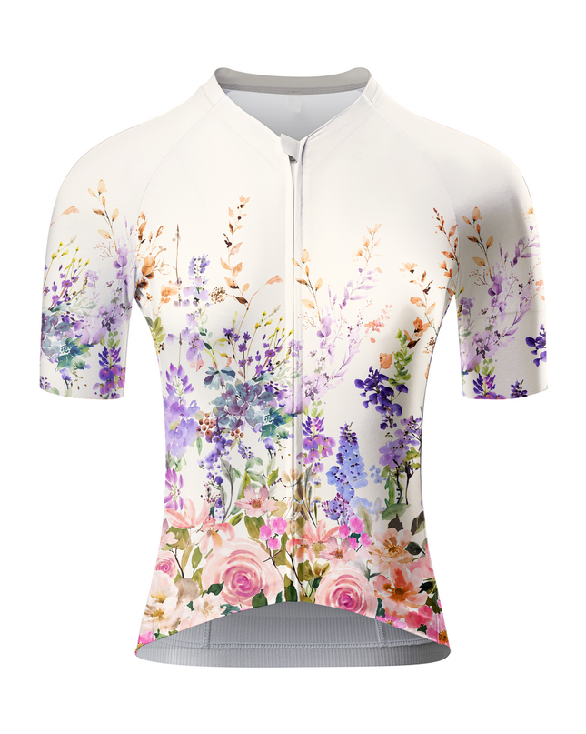 ROCKBROS Women's Watercolor Floral Cycling Jersey