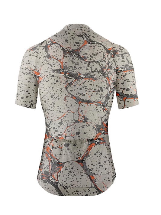 RockBros Women's "Onyx & Ember" Abstract Marble Art Cycling Jersey