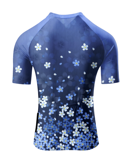ROCKBROS Women's Midnight Blue Floral Cycling Jersey