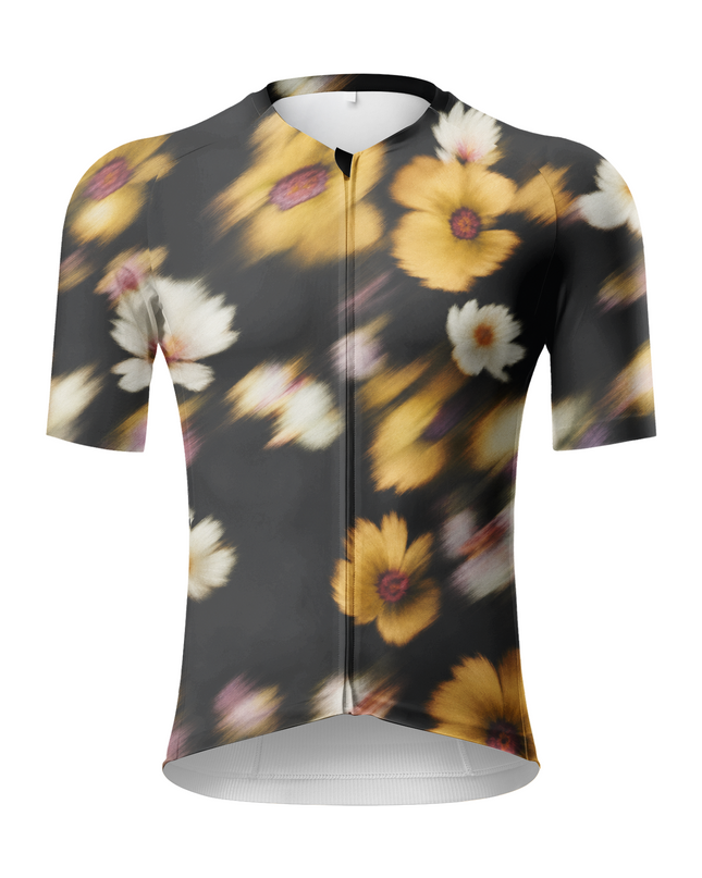 ROCKBROS Men's Motion Blur Floral Cycling Jersey