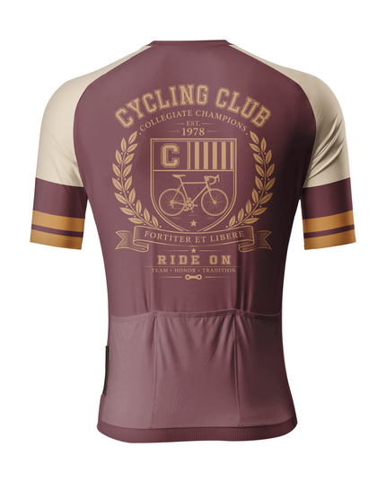 ROCKBROS Men's Royal Lion Crest Vintage Club Cycling Jersey