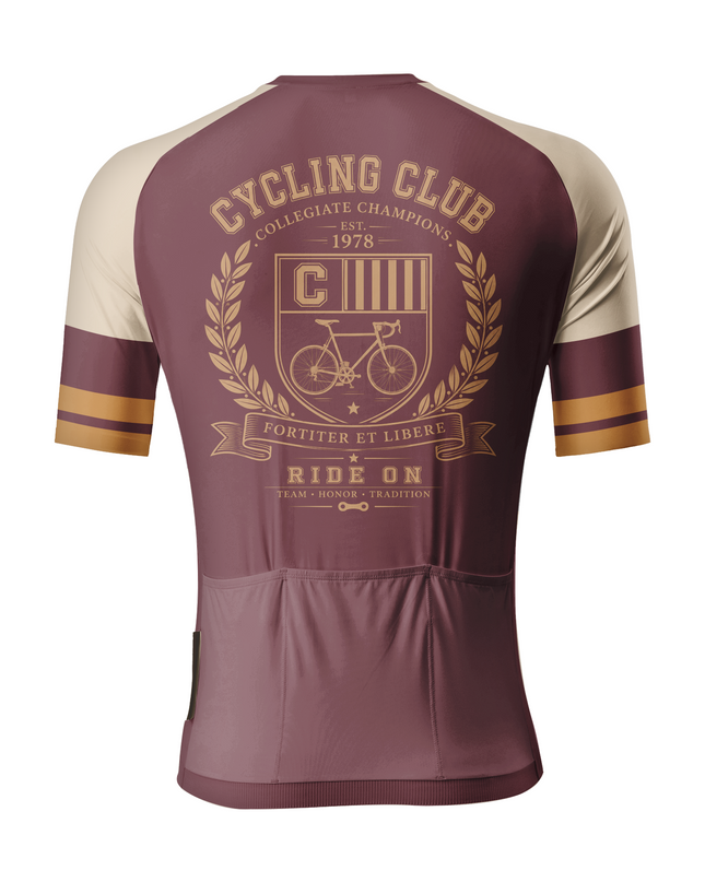 ROCKBROS Men's Royal Lion Crest Vintage Club Cycling Jersey