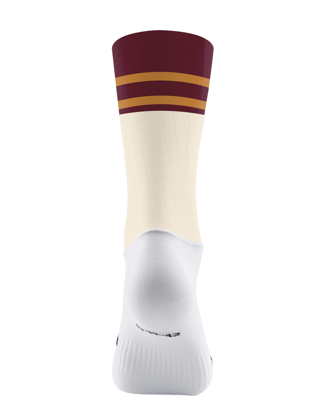 ROCKBROS Burgundy Varsity Stripe Cycling Socks