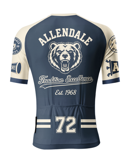 ROCKBROS Men's Allendale Varsity Grizzly Mascot Cycling Jersey