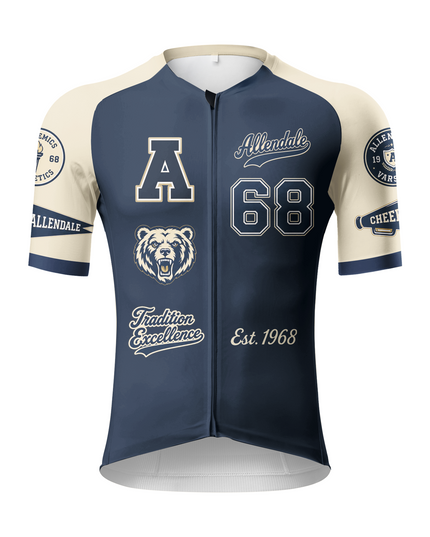 ROCKBROS Men's Allendale Varsity Grizzly Mascot Cycling Jersey