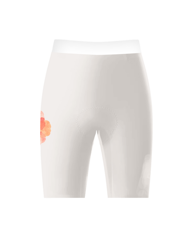 ROCKBROS Women's Watercolor Poppy Bloom Pro Aero Cycling Shorts