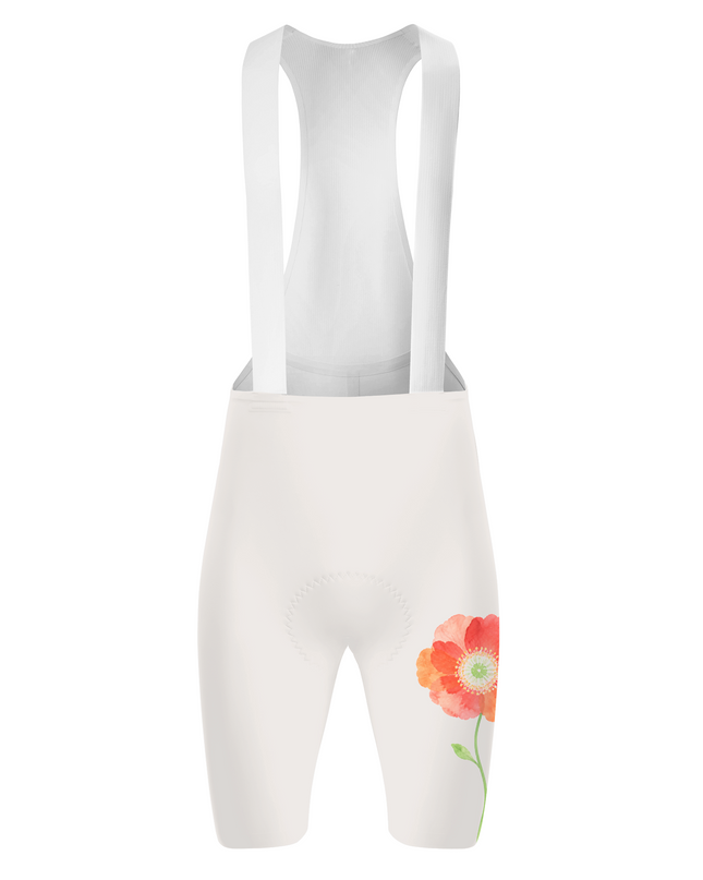 ROCKBROS Women's Watercolor Poppy Bloom Pro Aero Cycling Bibs