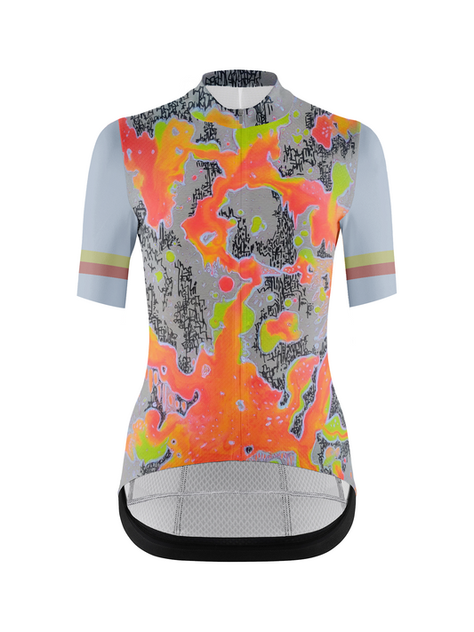 RockBros Men's "Toxic Heat" Fluorescent Fluid Performance Cycling Jersey