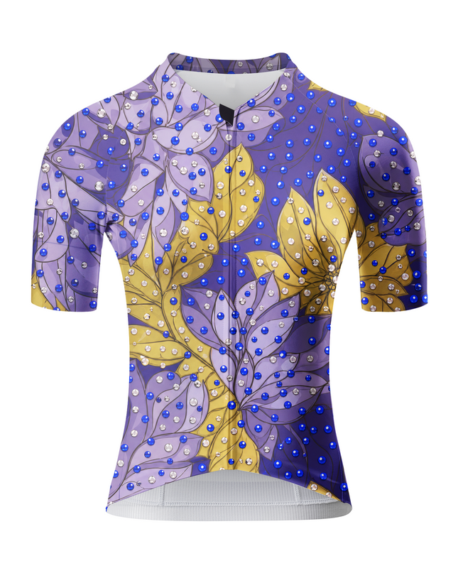 ROCKBROS Women's Jeweled Floral Fantasy Cycling Jersey