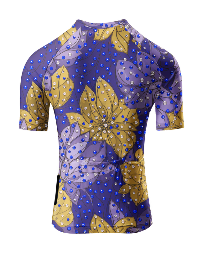 ROCKBROS Women's Jeweled Floral Fantasy Cycling Jersey