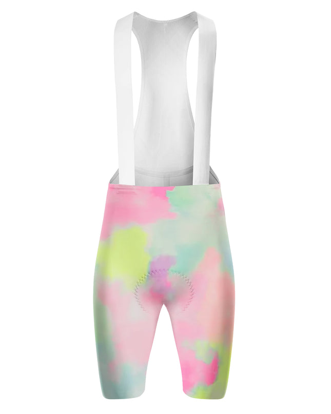 ROCKBROS Women Neon Watercolor Bib Cycling Shorts