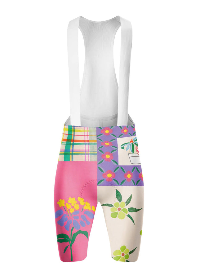 ROCKBROS Women's Retro Patchwork Floral Short Sleeve Cycling Jersey