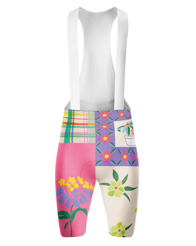 ROCKBROS Women's Retro Patchwork Floral Short Sleeve Cycling Set