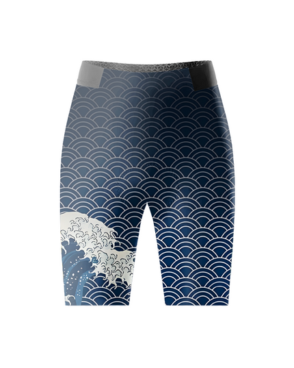 ROCKBROS Men's Ocean Surge Pattern Pro Cycling Shorts