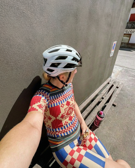 ROCKBROS Women's Retro Geometric Stripe Cycling Bibs