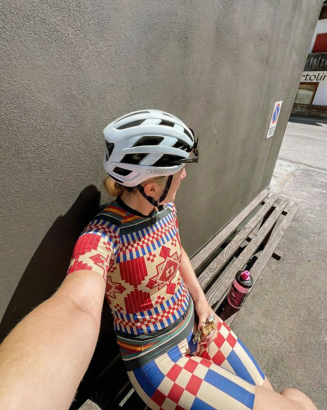 ROCKBROS Women's Retro Geometric Stripe Cycling Bibs
