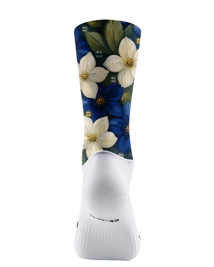 ROCKBROS Midnight Floral Dewdrop Cycling Socks