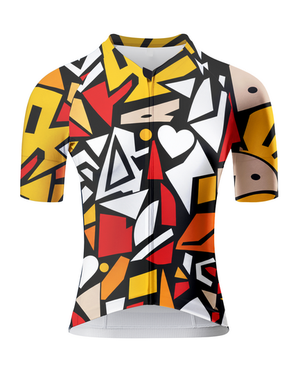ROCKBROS Women's Abstract Pop Collage Pro Aero Cycling Jersey