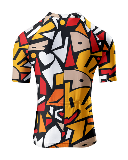 ROCKBROS Women's Abstract Pop Collage Pro Aero Cycling Jersey