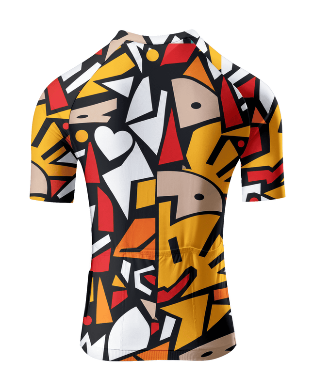 ROCKBROS Women's Abstract Pop Collage Pro Aero Cycling Jersey