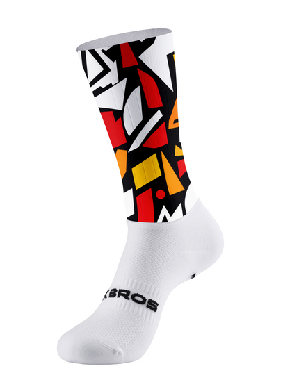 ROCKBROS Abstract Geo Collage High-Elastic Cycling Socks