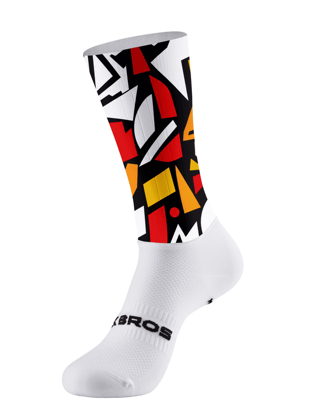 ROCKBROS Abstract Geo Collage High-Elastic Cycling Socks