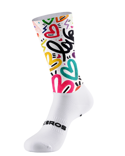 ROCKBROS Graffiti Heart Pop Cycling Socks