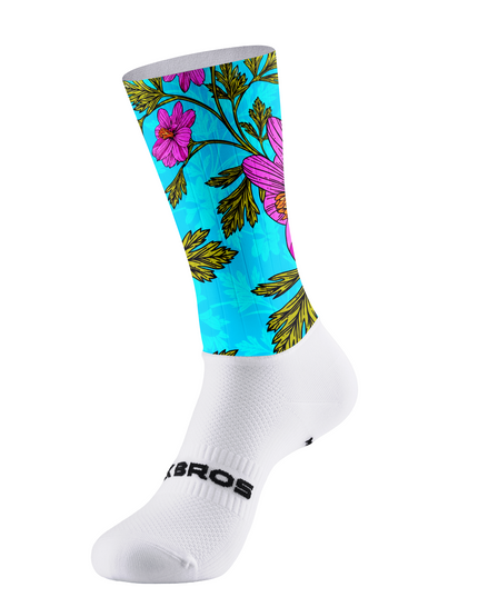 ROCKBROS Neon Floral Cycling Socks