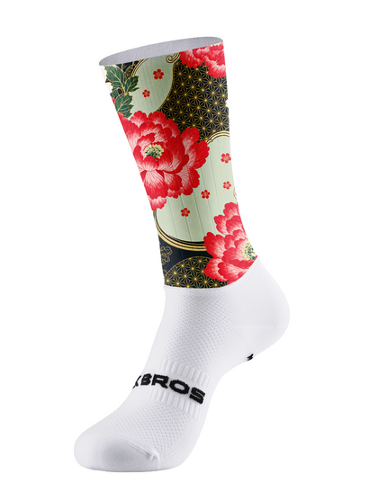 ROCKBROS Vintage East Asian Floral Performance Cycling Socks