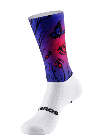 ROCKBROS Women's Halloween Bat Spider Print Cycling Socks