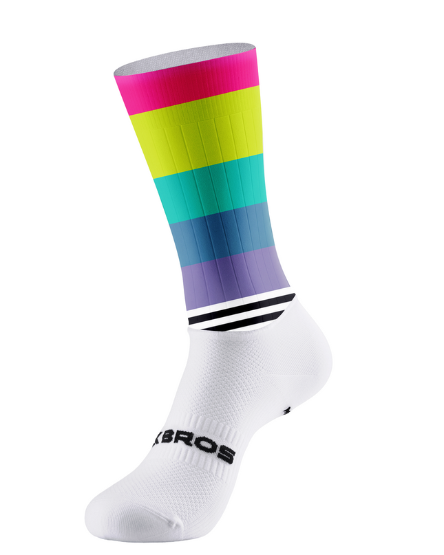 ROCKBROS Vibrant Rainbow Stripe Cycling Socks