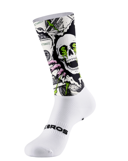 ROCKBROS Money Skull Graphic Cycling Socks