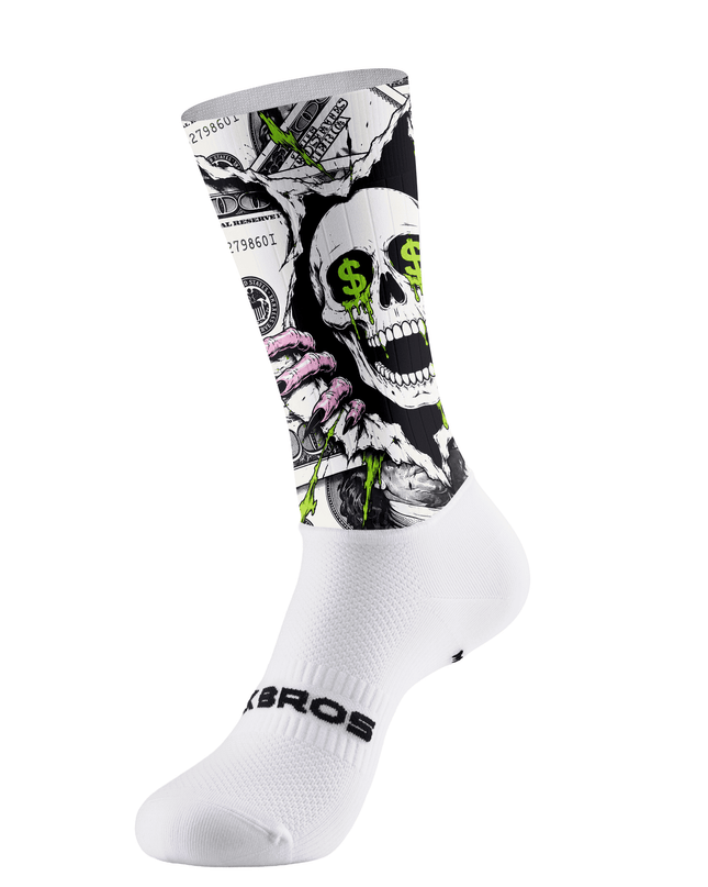 ROCKBROS Money Skull Graphic Cycling Socks