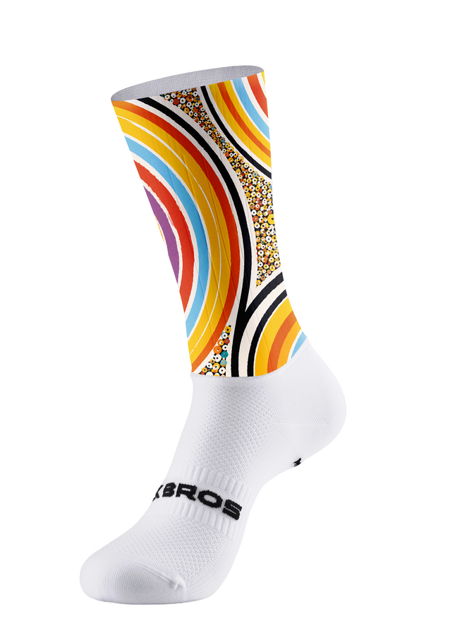 ROCKBROS Retro Swirl Dot Cycling Socks