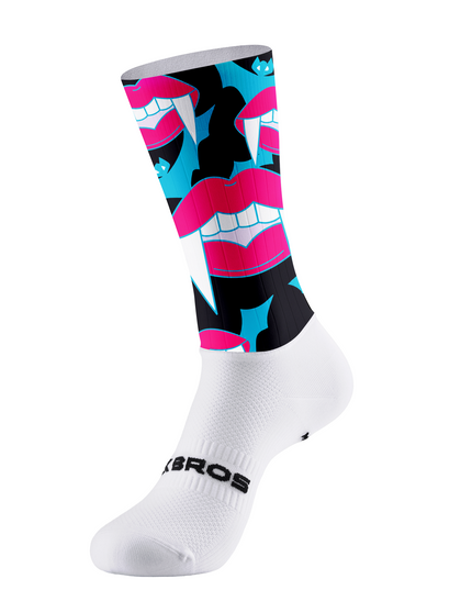 ROCKBROS Vampire Fang Graphic Breathable Cycling Socks