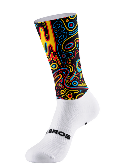 ROCKBROS Psychedelic Fluid Graffiti Cycling Socks