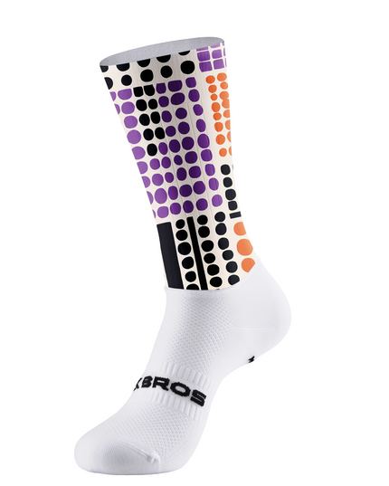 ROCKBROS Retro Patchwork Multicolor Geometric Dot Cycling Socks