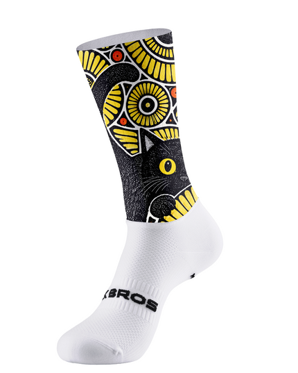 ROCKBROS Sunflower Cat Graphic Cycling Socks